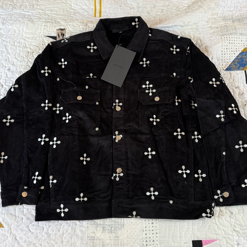 Black Scale- Le-Mox Jacket- Black Corduroy- XL - NWT